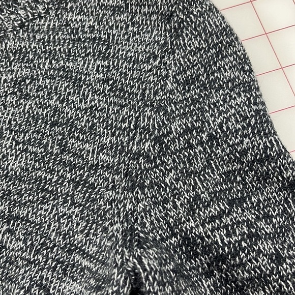 BCBG MAXAZRIA "Dahnya" B/W Knit Asymmetric Hem Faux Leather SLV Sweater Dress S - Picture 7 of 15